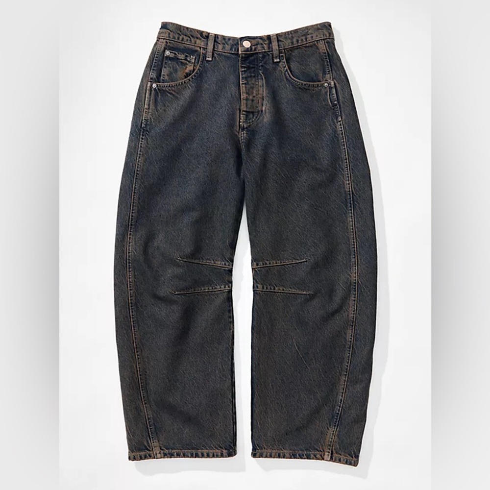 NWT free people lucky you mid rise barrel jeans